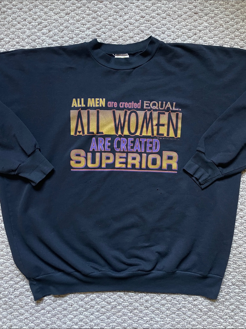 Vintage women are support crewneck sweater